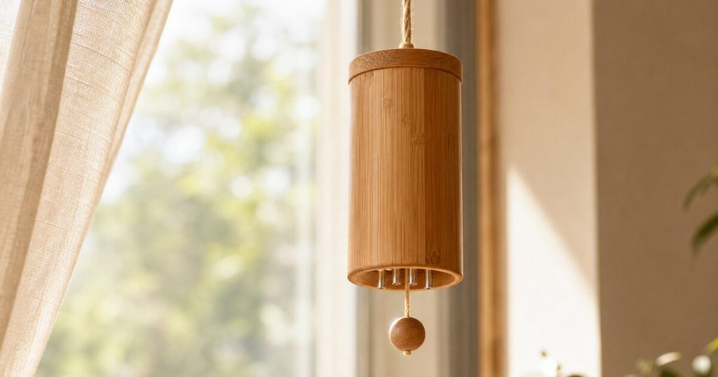 Koshi Chimes โมบายเสียงบำบัดกระบอกไม้ไผ่แขวนริมหน้าต่างในบรรยากาศอบอุ่น